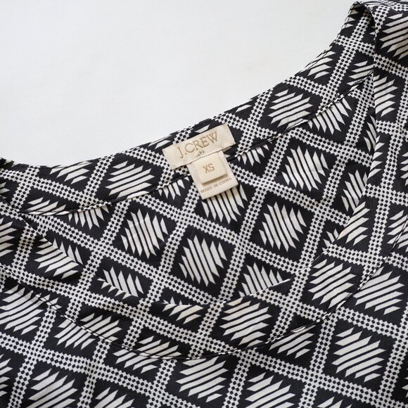 J. CREW Size 00 Black Red Skirt Blouse Set Sleeveless Career No. 2 Pencil Skirt - Picture 11 of 12